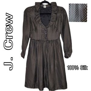 J.Crew 100% Black and White Polka Dot Dress